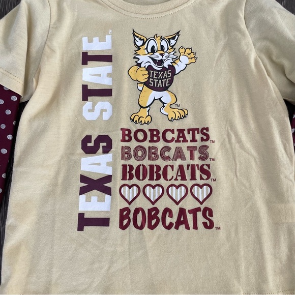 New Texas State Bobcats Girls Long Sleeve Top Size 3T - Picture 4 of 9